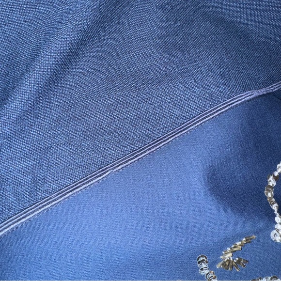 ADEAM BLUE DRESS WITH SEQUINS & BEADING. NO SIZE TAG - Picture 7 of 9